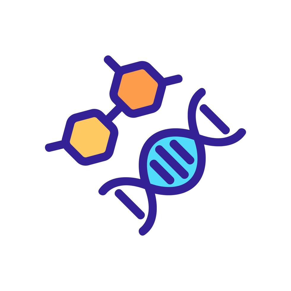 dna structure icon vector. Isolated contour symbol illustration vector