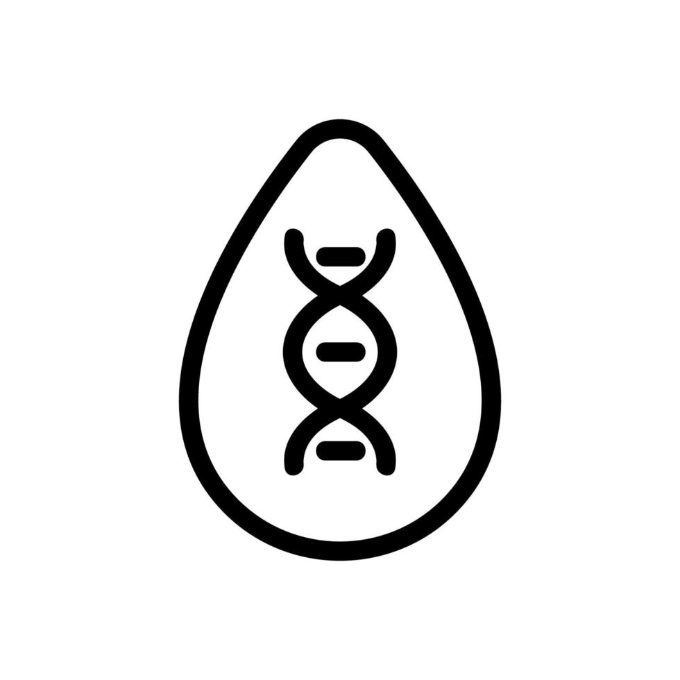 Dna study icon vector. Isolated contour symbol illustration vector