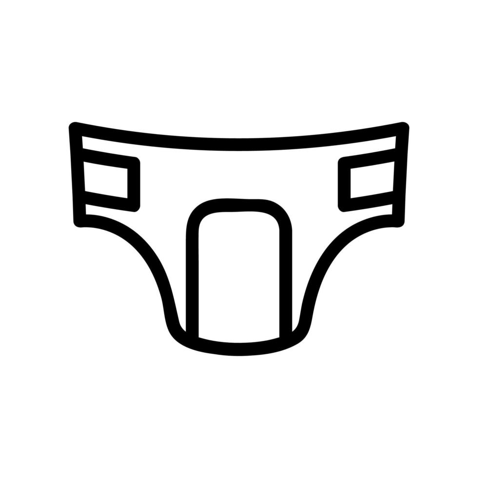 diapers for adult vector icon. Isolated contour symbol illustration