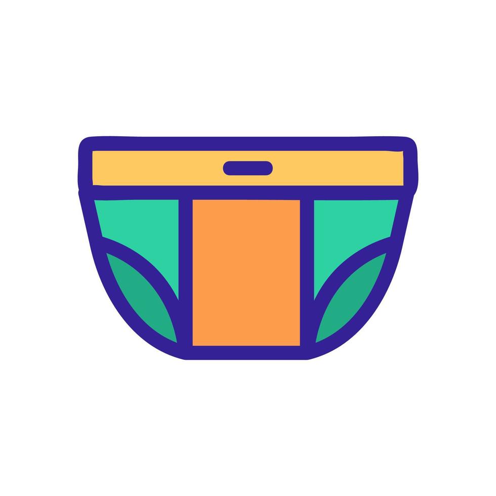 diapers for adult vector icon. Isolated contour symbol illustration