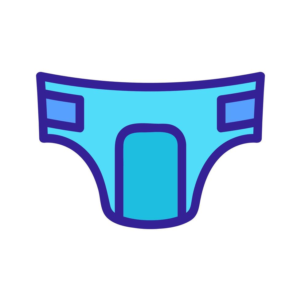 diapers for adult vector icon. Isolated contour symbol illustration