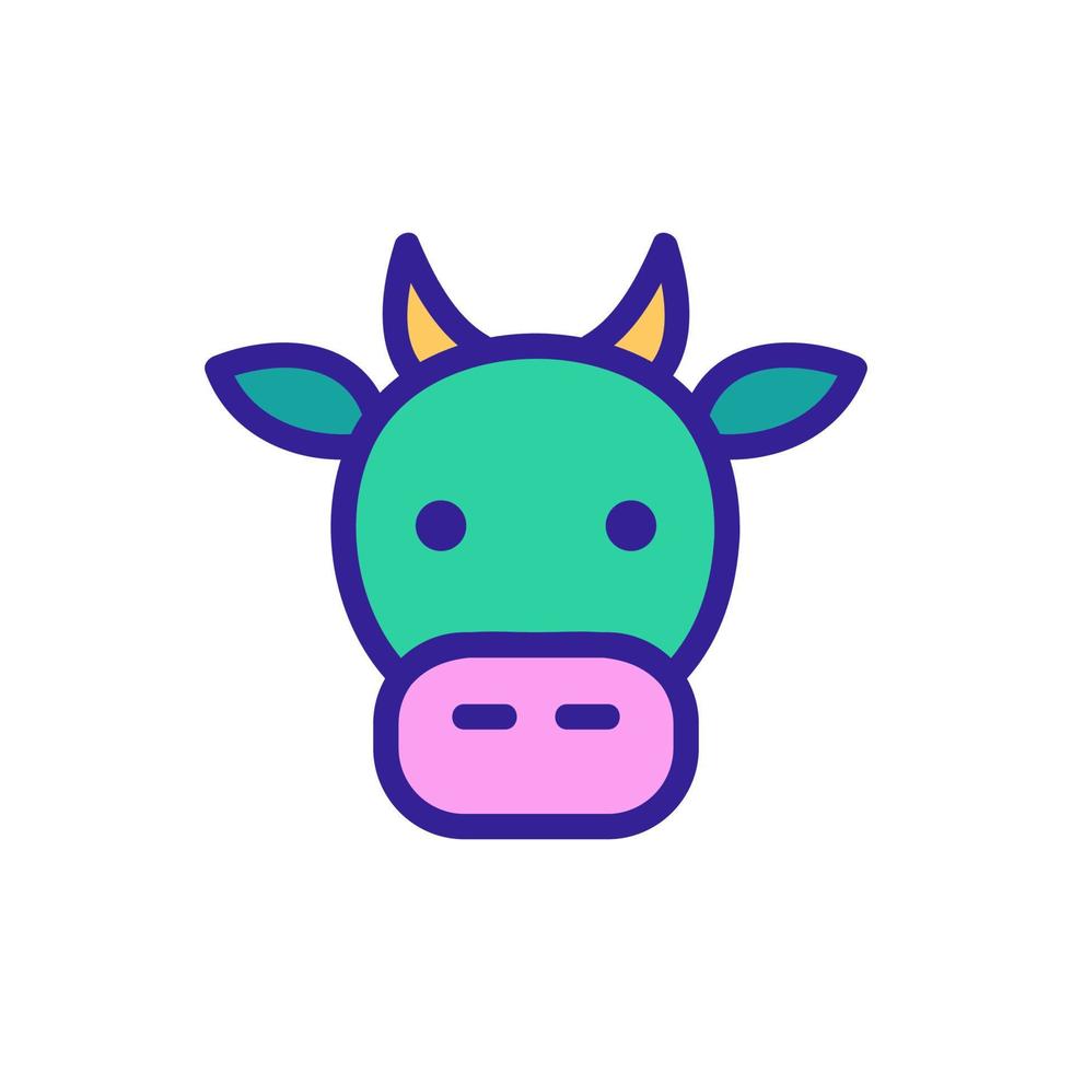 Cow icon vector. Isolated contour symbol illustration vector