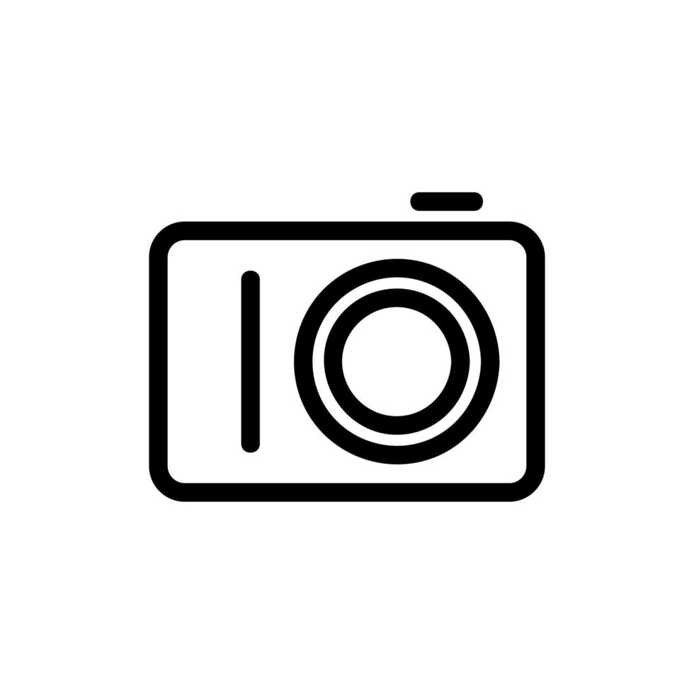 Camera icon vector. Isolated contour symbol illustration vector