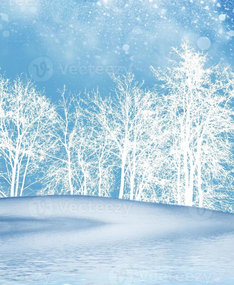 Winter landscape. Background photo