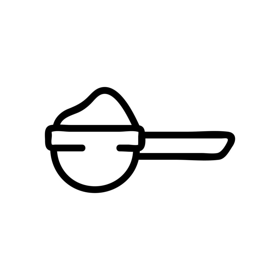 cleaning spoon icon vector outline illustration