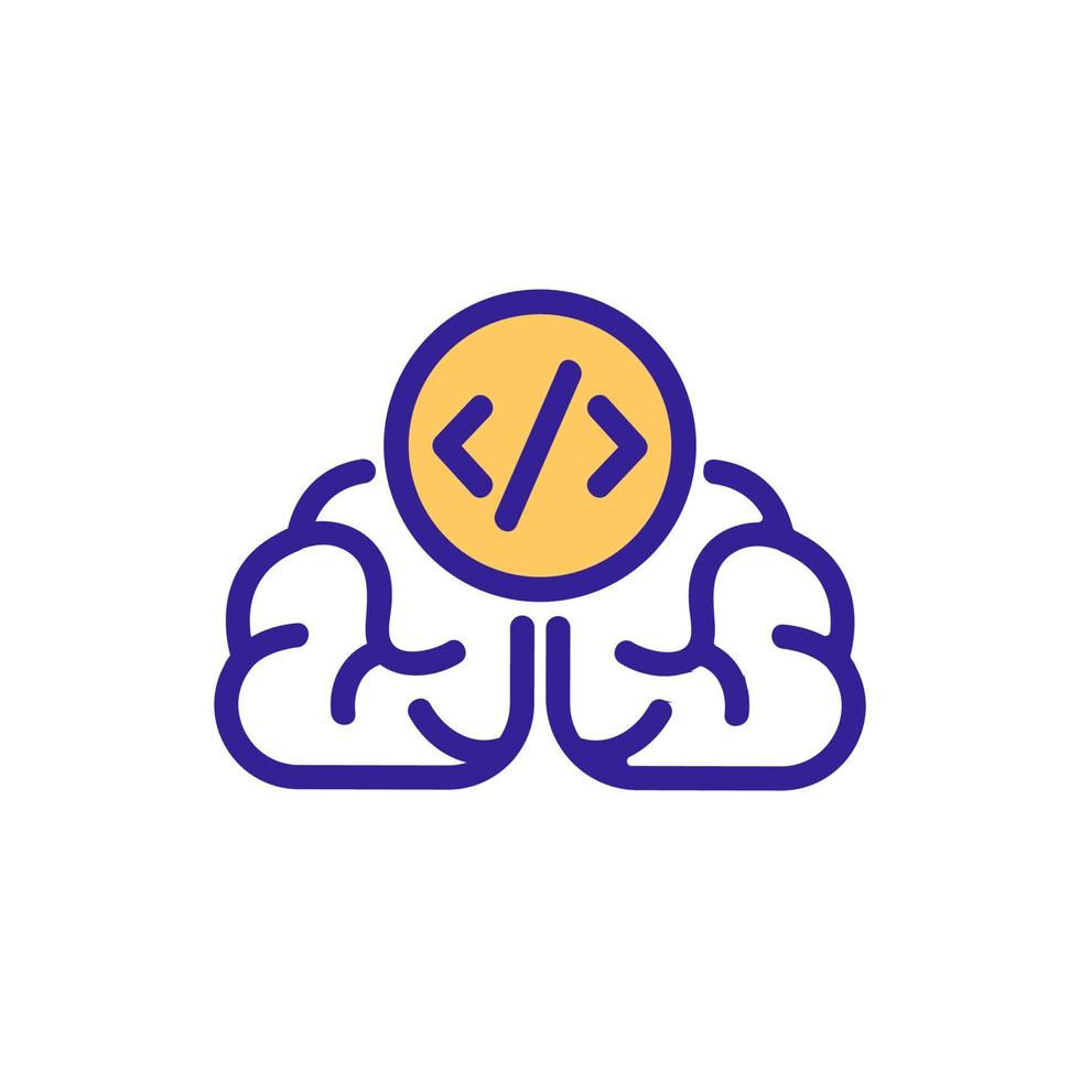 Developer programmer icon vector. Isolated contour symbol illustration vector