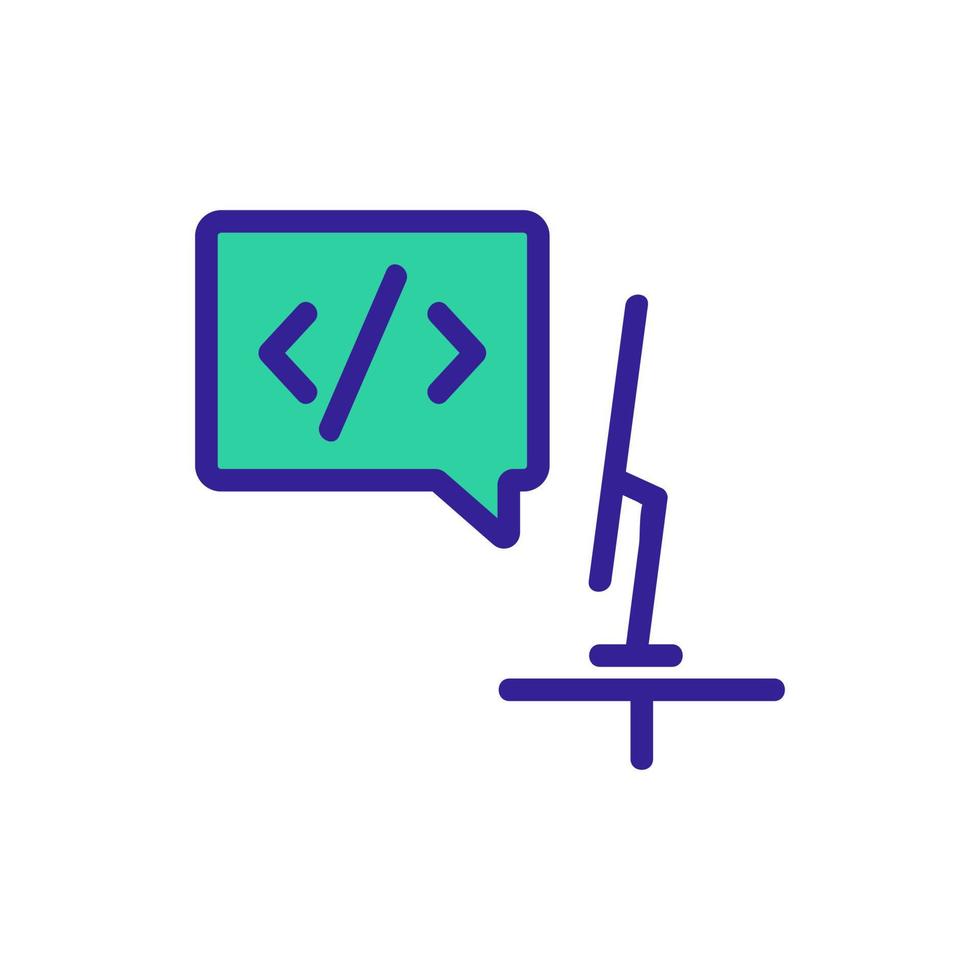 programmer icon vector. Isolated contour symbol illustration vector