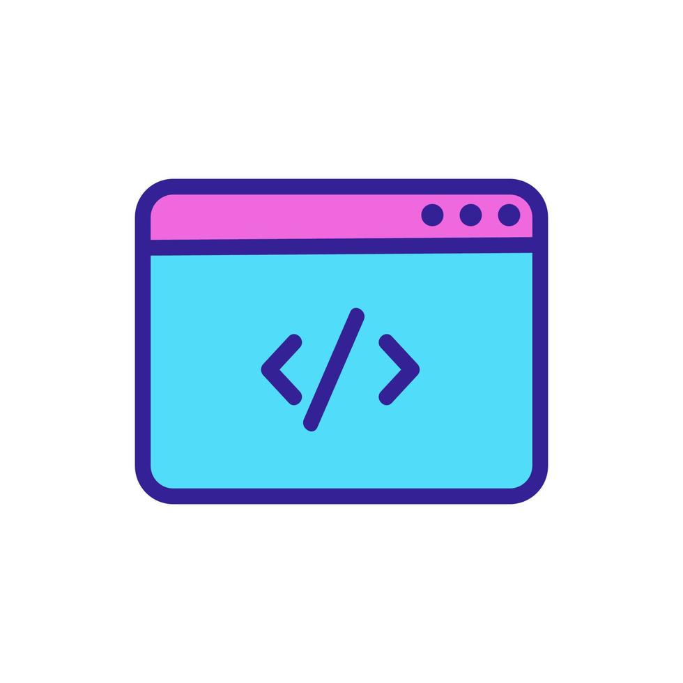 vector de icono de programación de código. ilustración de símbolo de contorno aislado