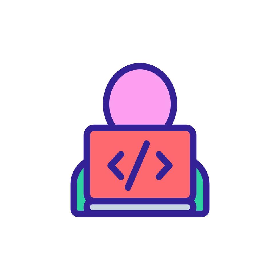 vector de icono de programador. ilustración de símbolo de contorno aislado