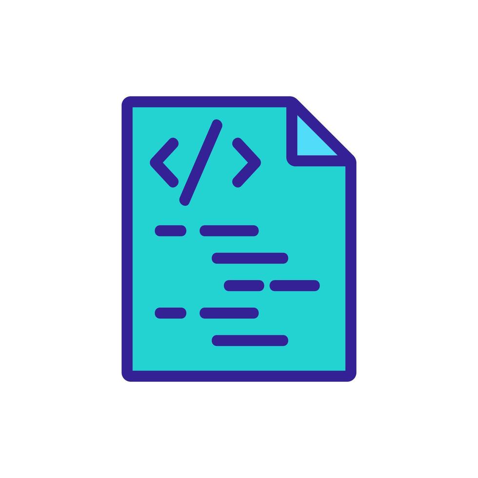 code programming icon vector. Isolated contour symbol illustration vector