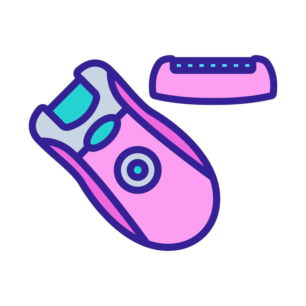 depilation device icon vector outline illustration