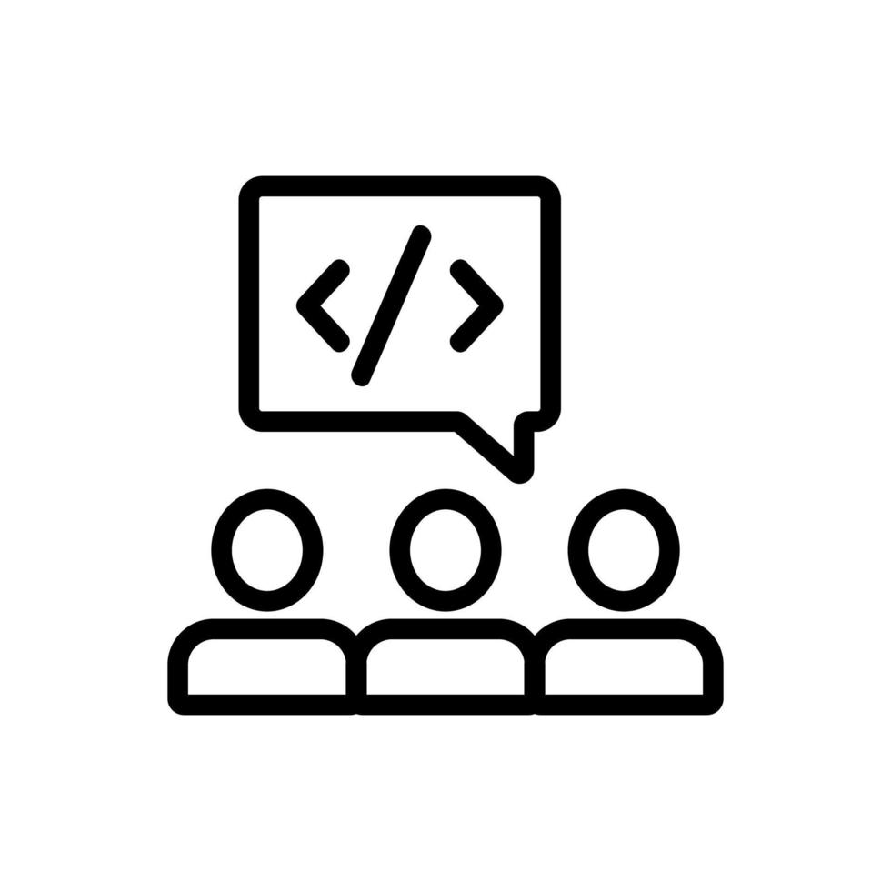 programmer icon vector. Isolated contour symbol illustration vector