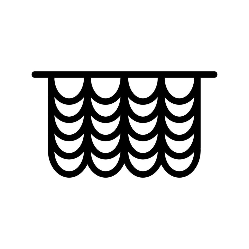 curtain icon vector. Isolated contour symbol illustration vector