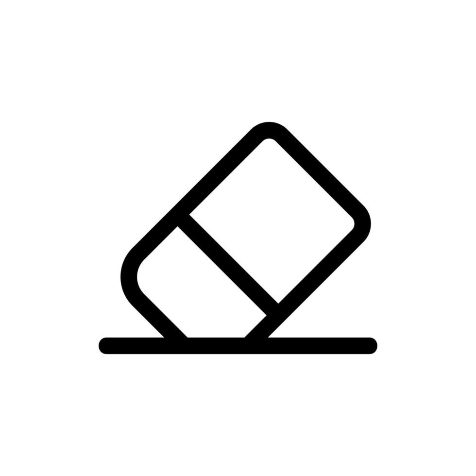 eraser vector icon. Isolated contour symbol illustration