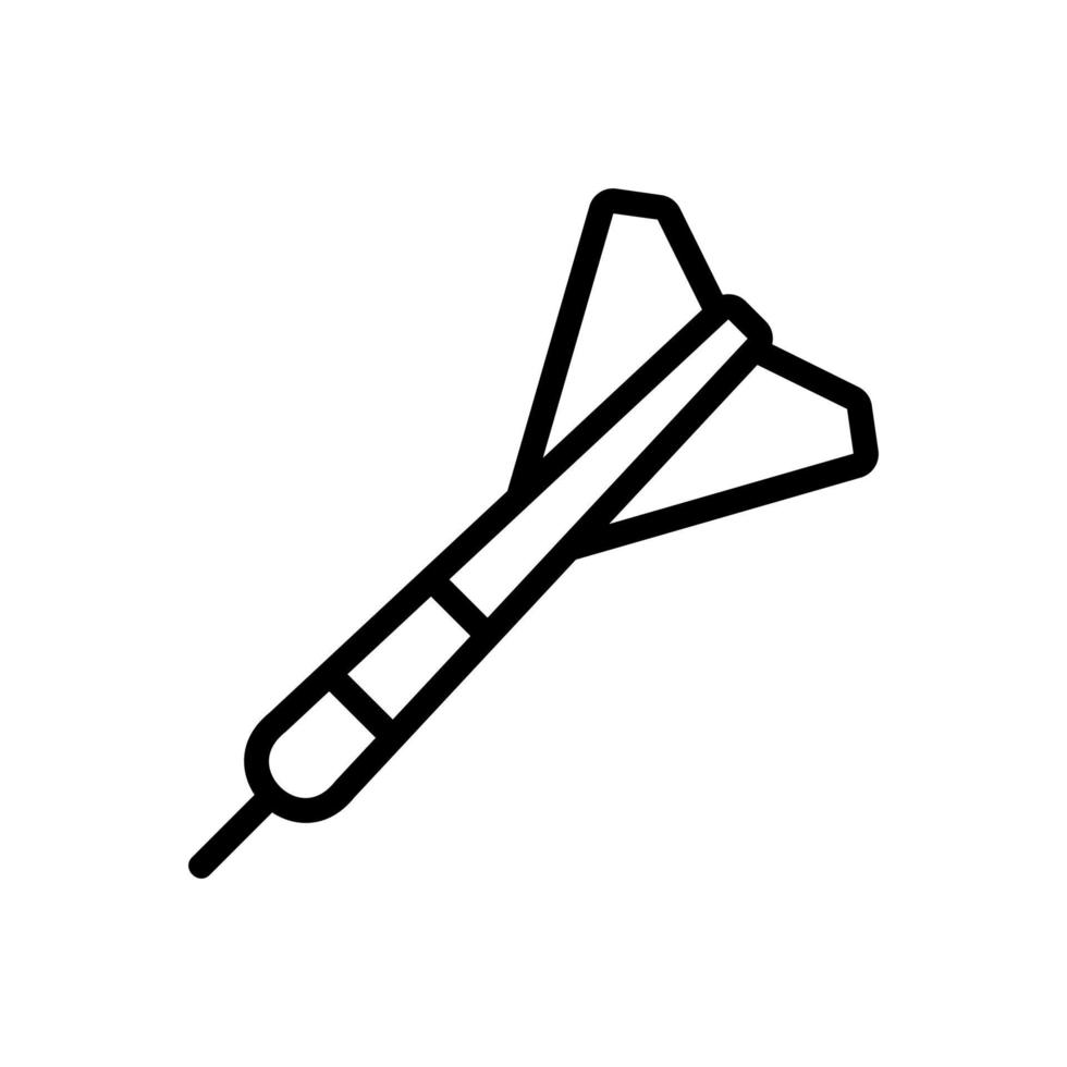 Dart icon vector. Isolated contour symbol illustration vector