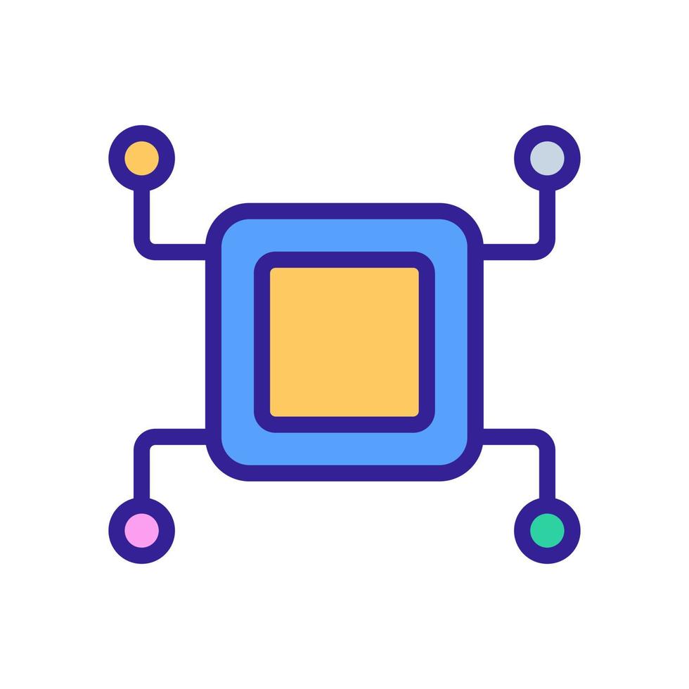 ilustración de contorno de vector de icono de análisis de microarrays