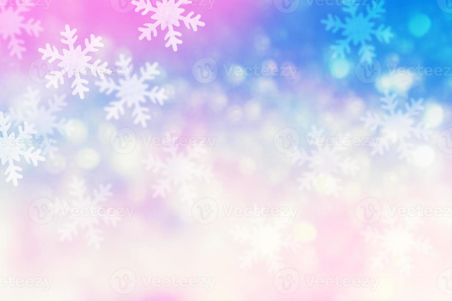 Abstract winter Christmas and New Year background. Snowflakes. photo