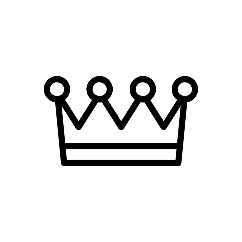 Crown with diamonds icon vector. Isolated contour symbol illustration vector