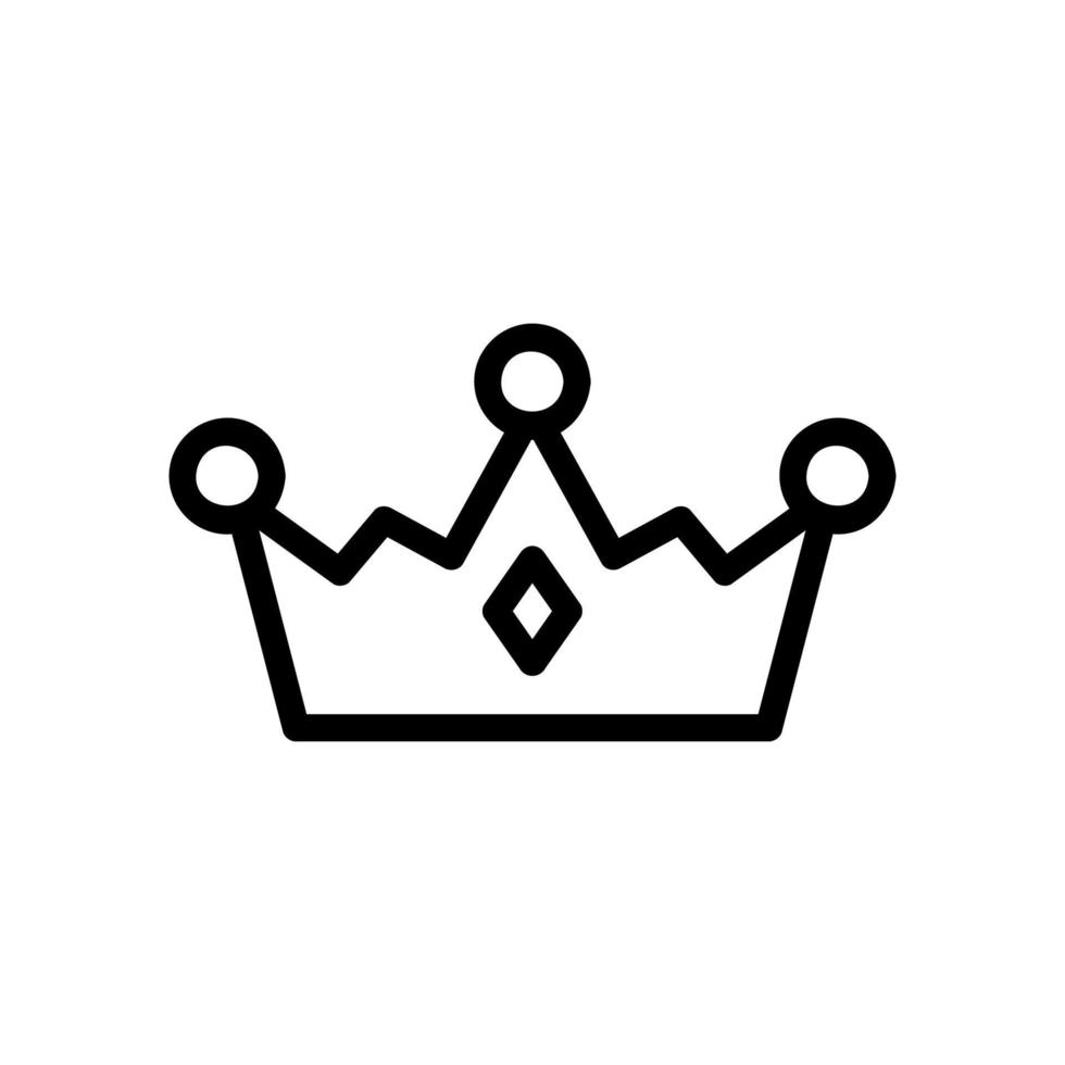 the tiara of the queen icon vector. Isolated contour symbol illustration vector