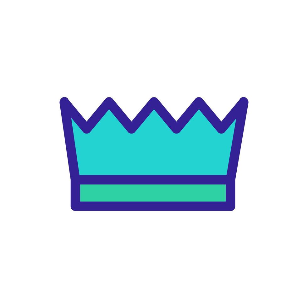 Crown king icon vector. Isolated contour symbol illustration vector