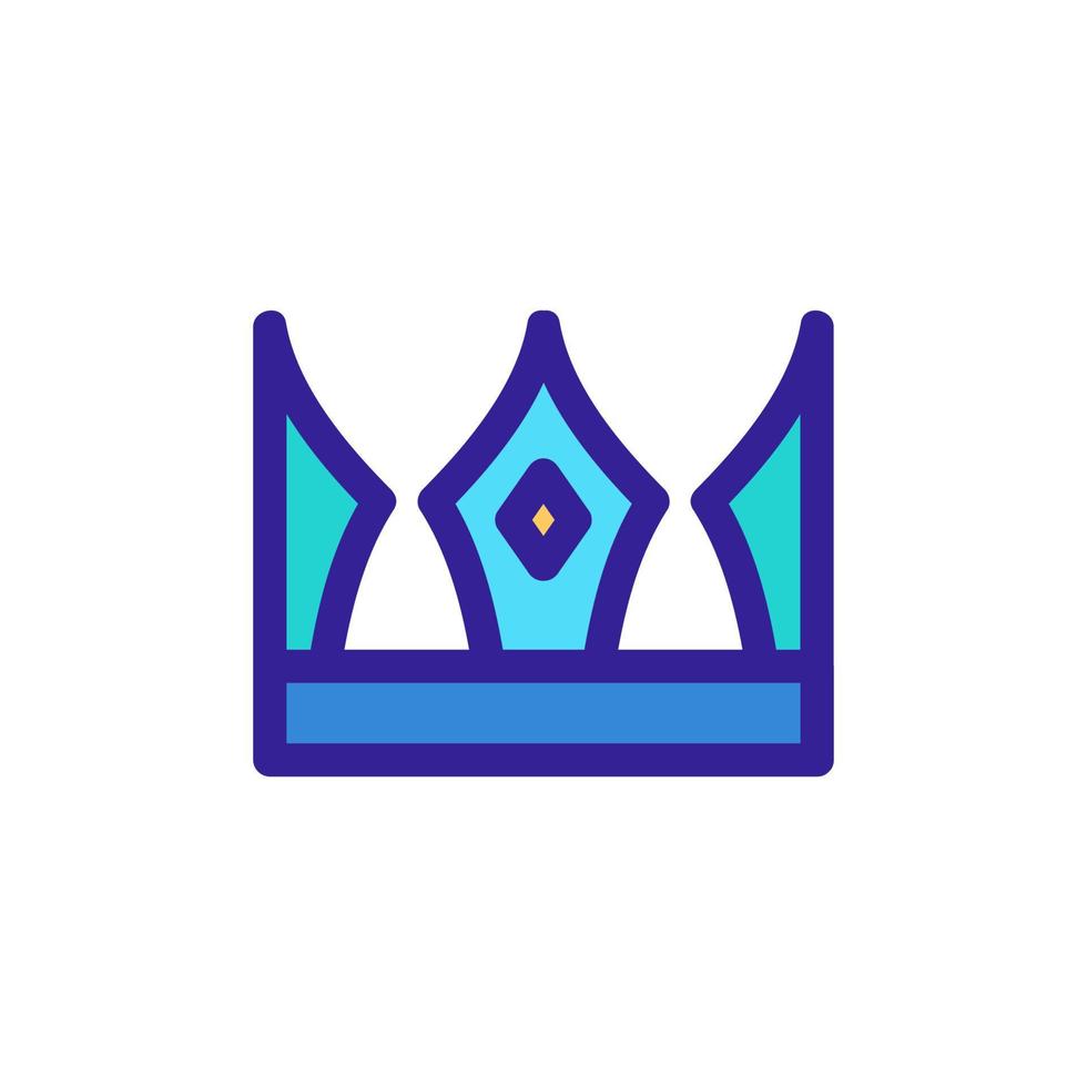 Crown King icon vector. Isolated contour symbol illustration vector