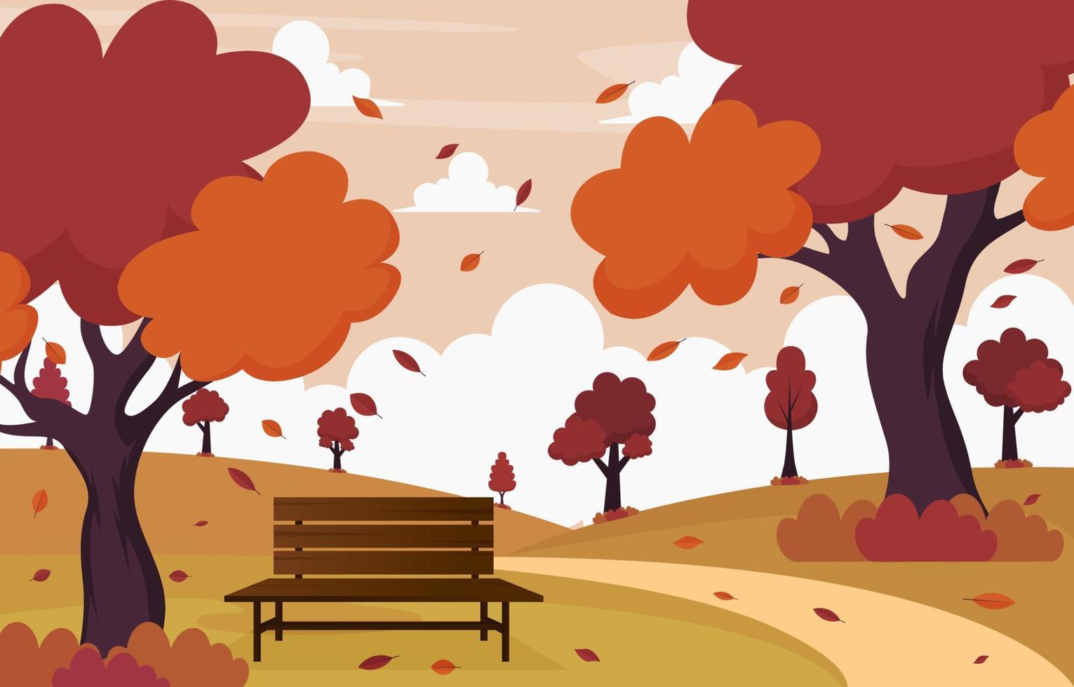 Fallen Leaves Background vector