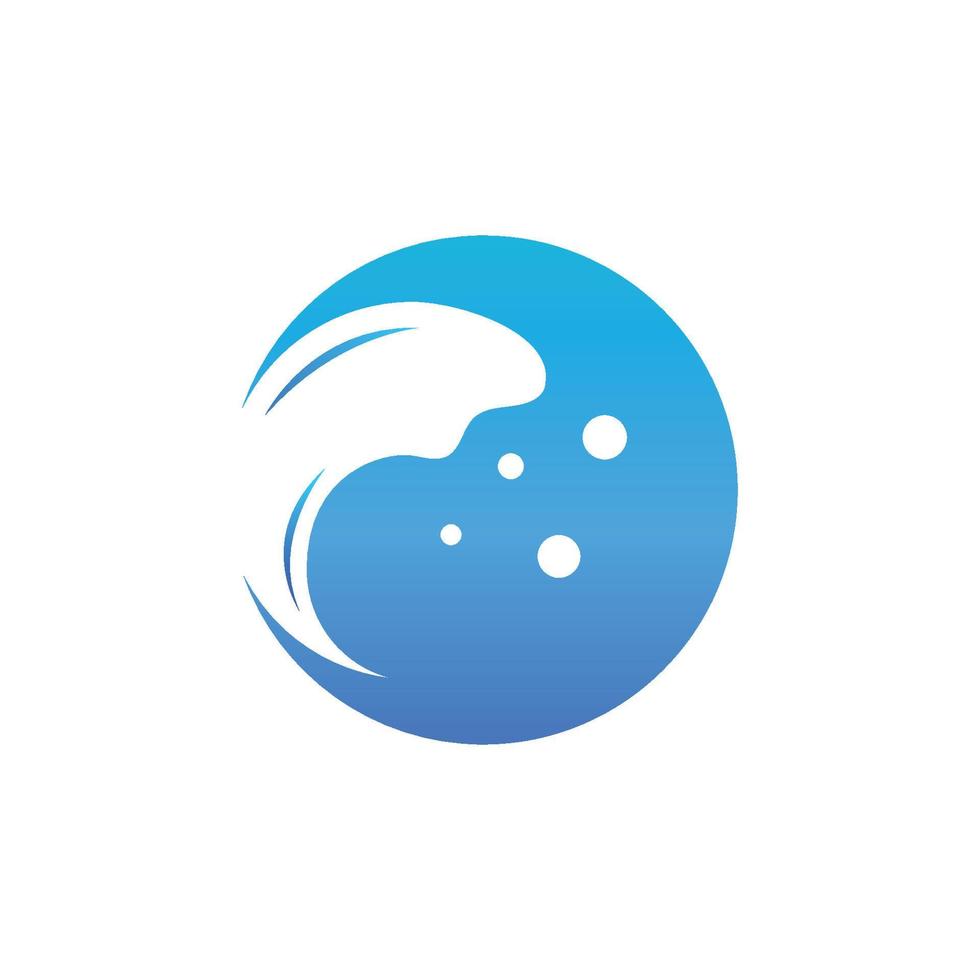 logotipo de onda de agua y logotipo de onda de mar u ondas de agua de playa, con concepto de diseño vectorial. vector