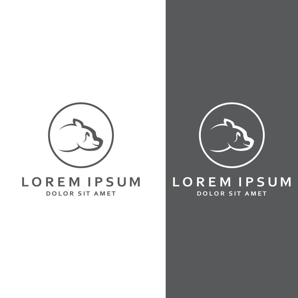 logotipo animal de guepardo con plantilla de ilustración vectorial de concepto de diseño. vector