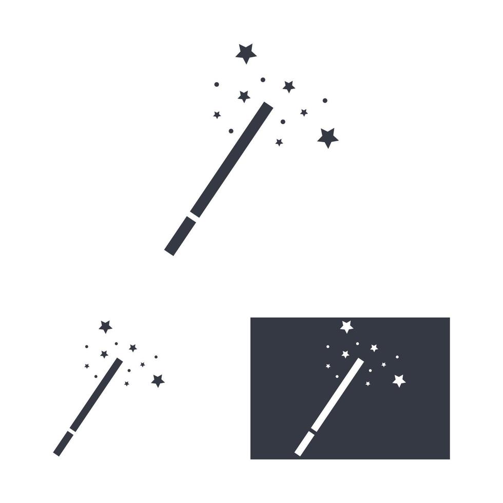 magic wand icon logo vector