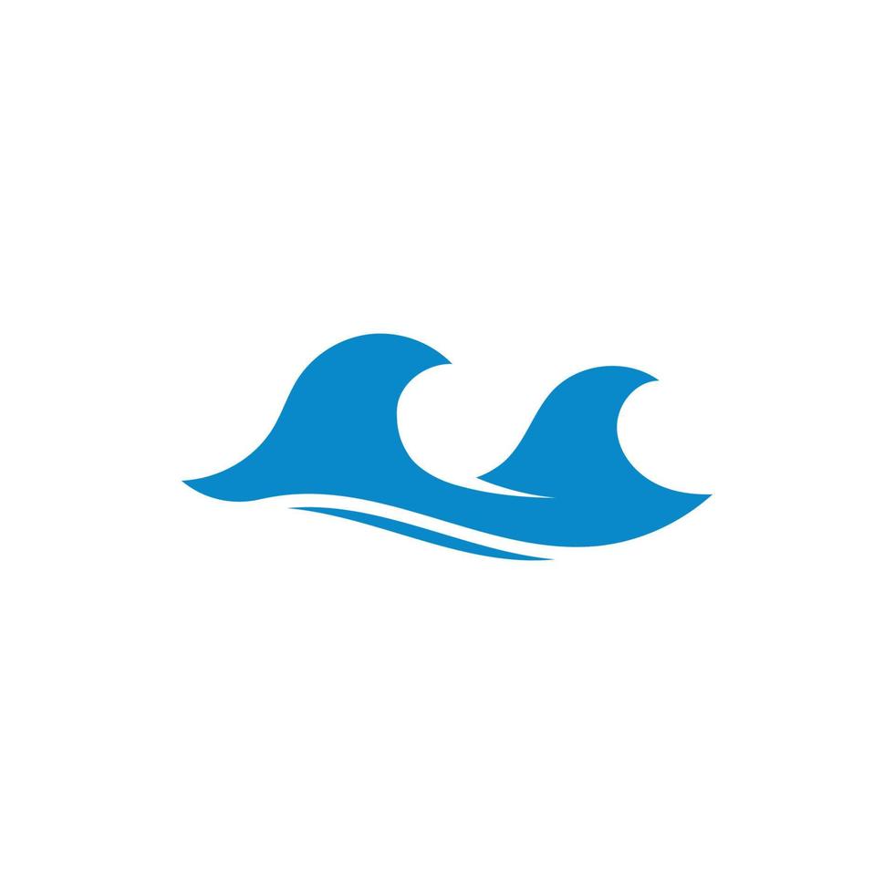 Water wave logo and Sea wave logo or beach water waves, with vector design concept.