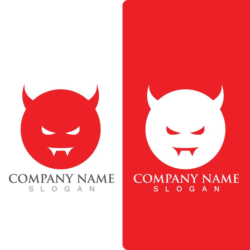 Devil horn logo Vector icon