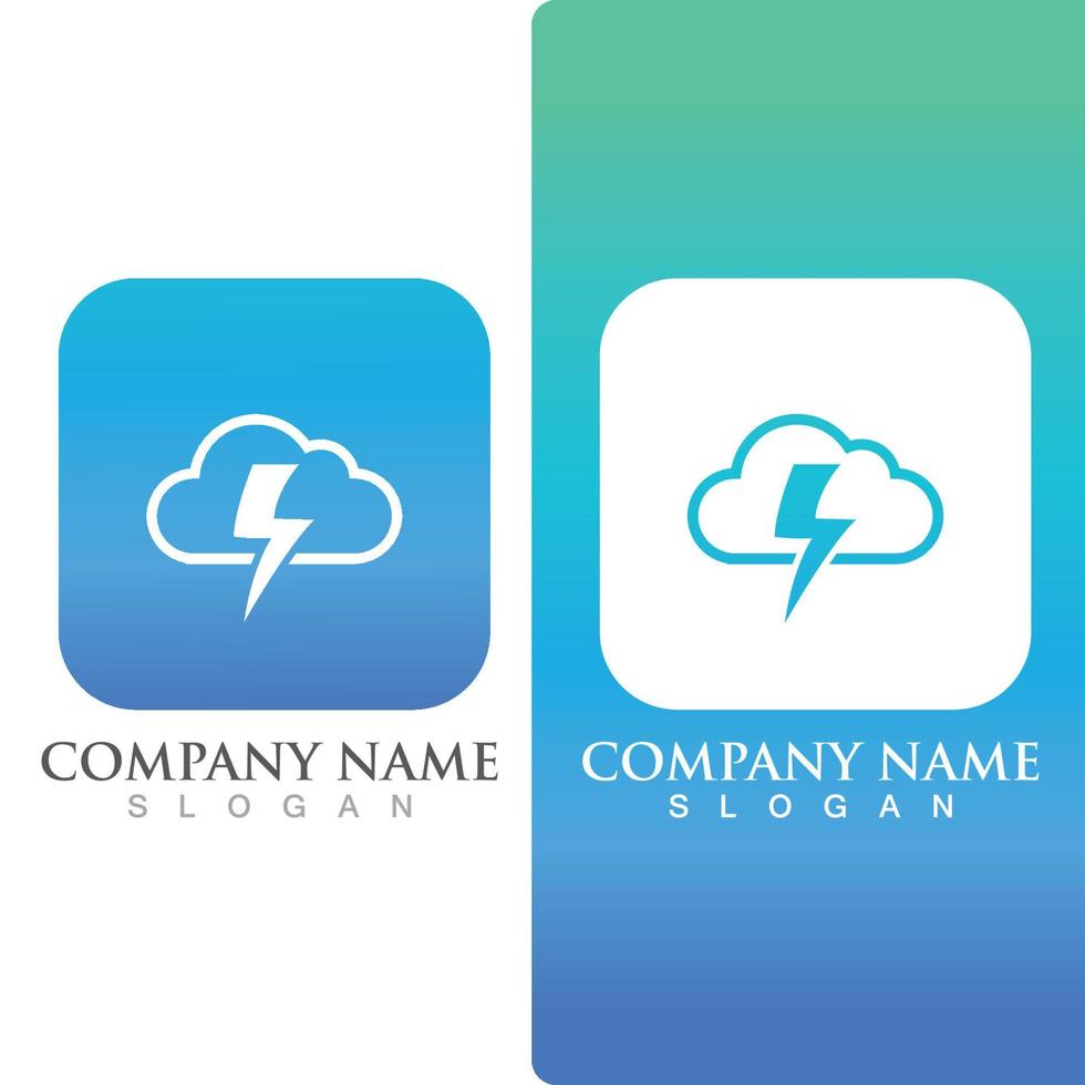 Thunderbolt flash energy  logo and symbol vector