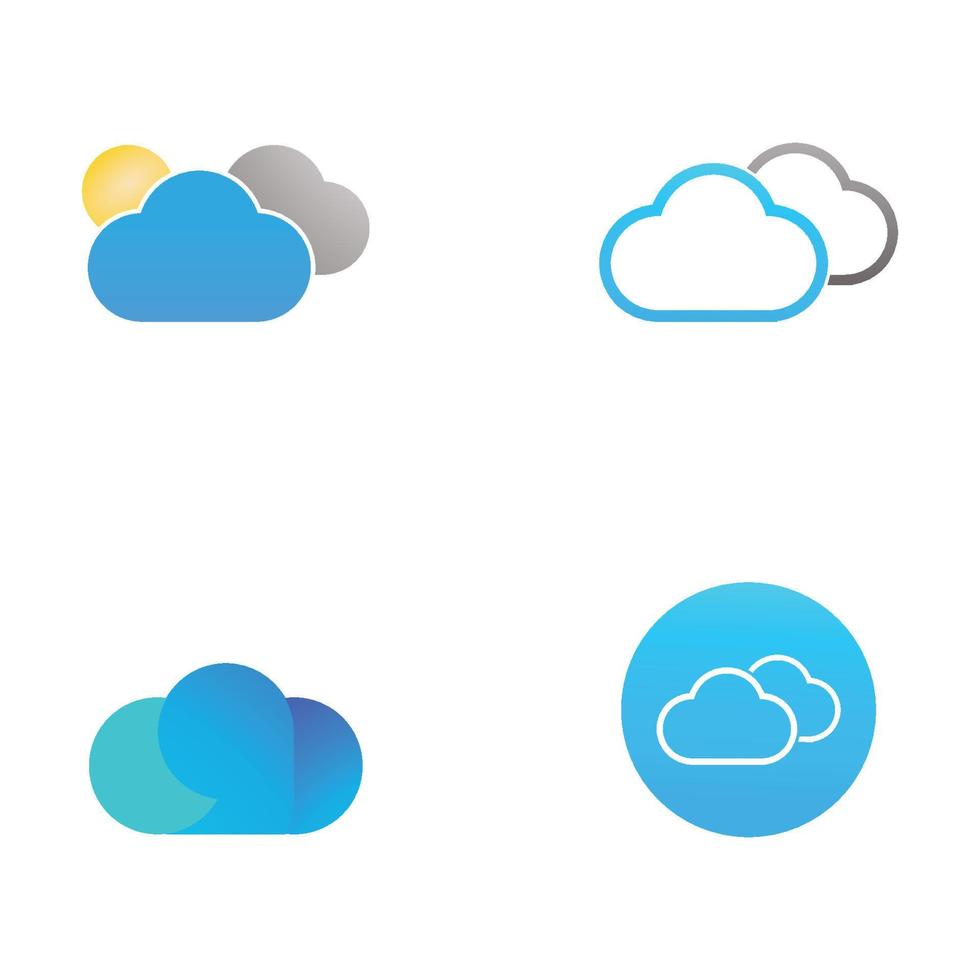 Cloud template vector