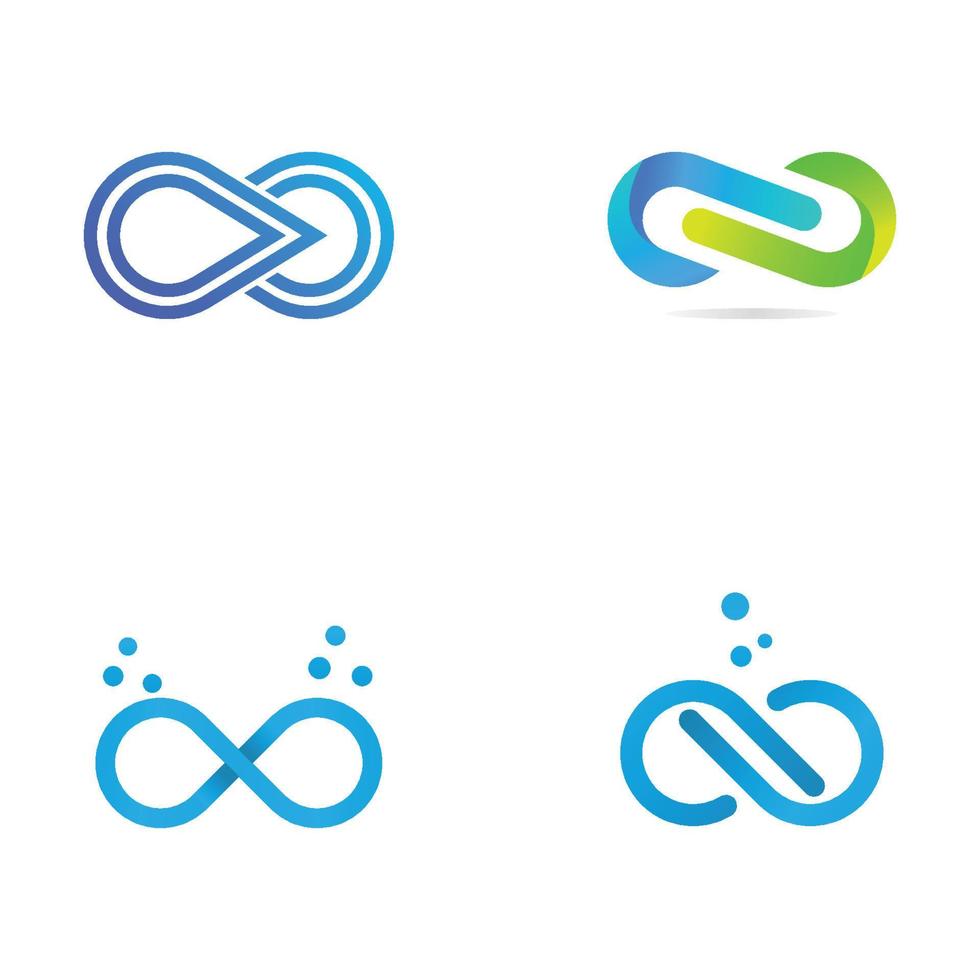 diseño de vector de logotipo de bucle infinito colorido.