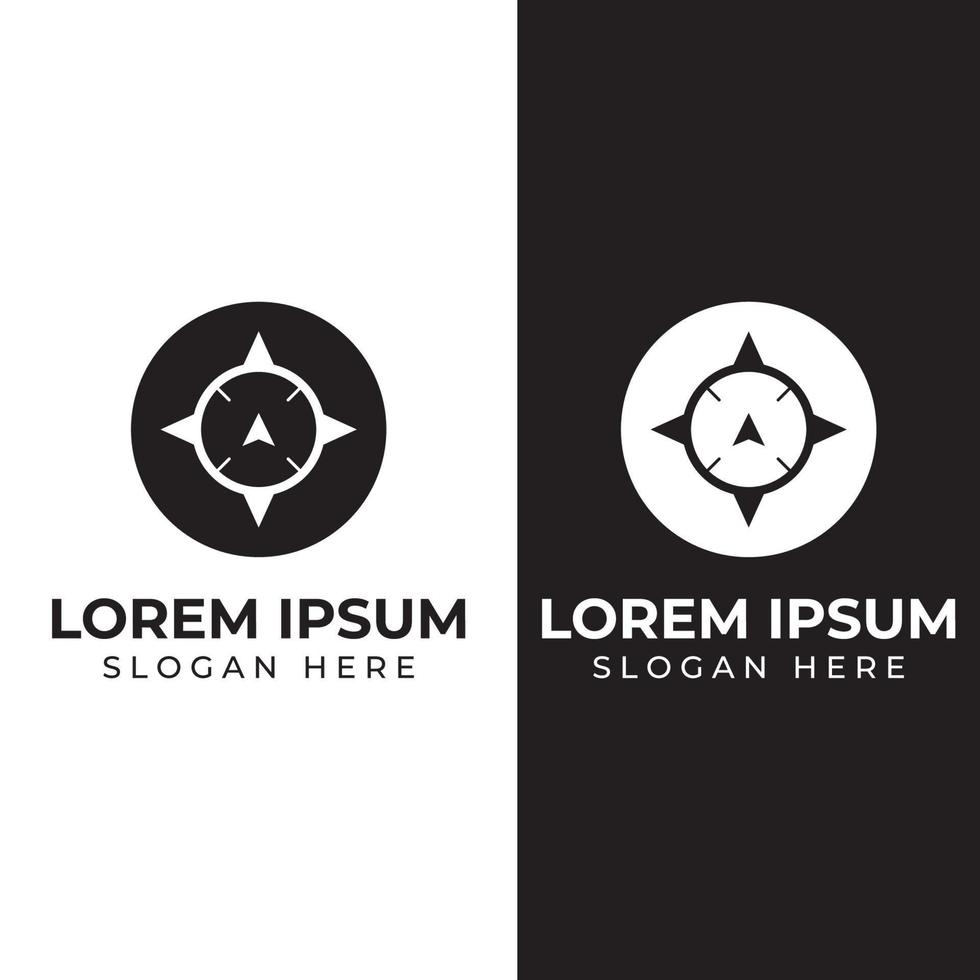 Compass logo, directional guide or pandom. Compass logo icon vector illustration template.