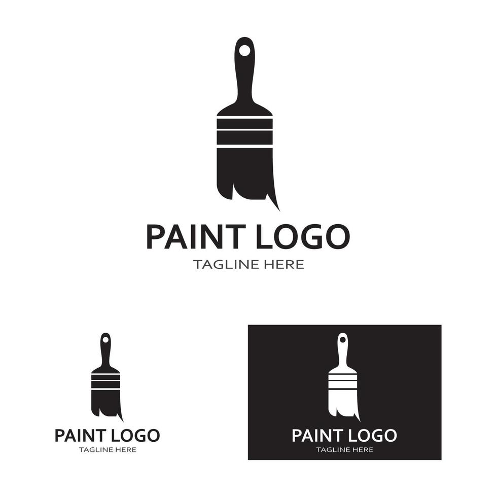 paint brush logo and symbol vector image