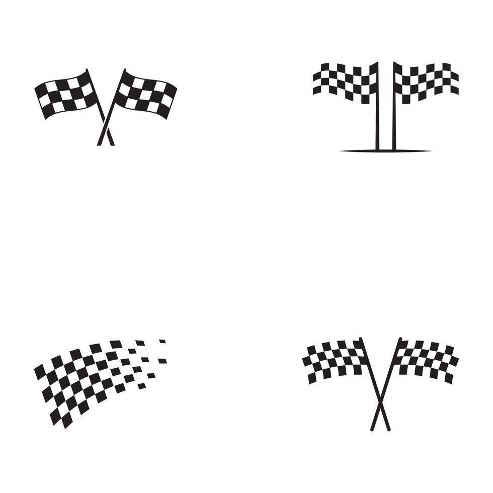 race flag icon logo vektor template vector