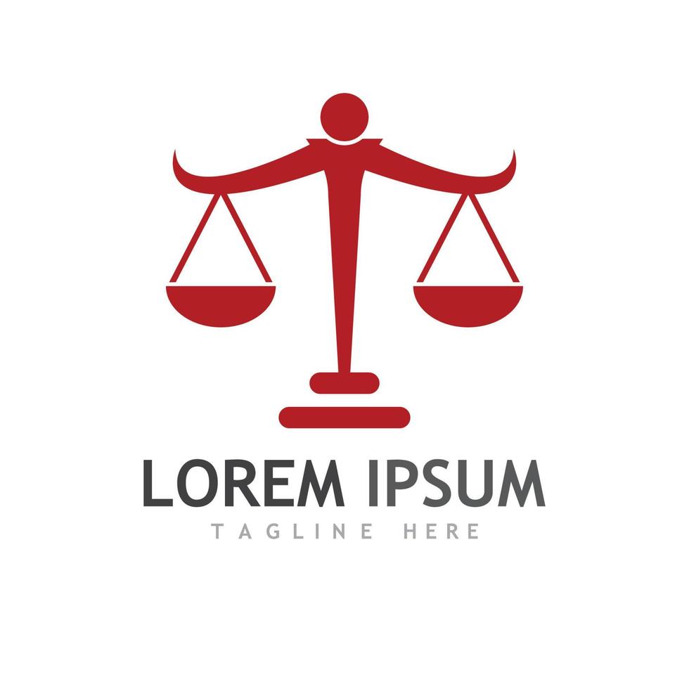 justice law Logo Template vector illsutration design