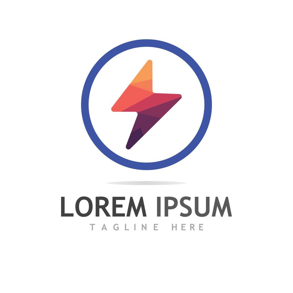 electric lightning logo, using modern vector design concept.
