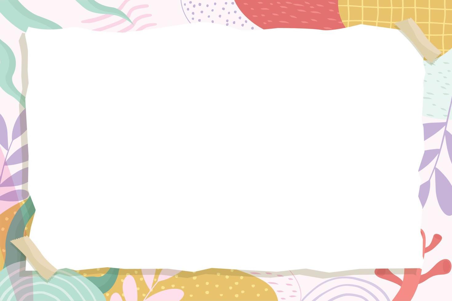 Abstract pastel background with white paper on it vector