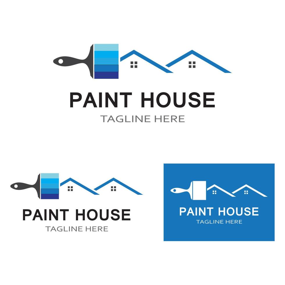 paint brush logo and symbol vector image