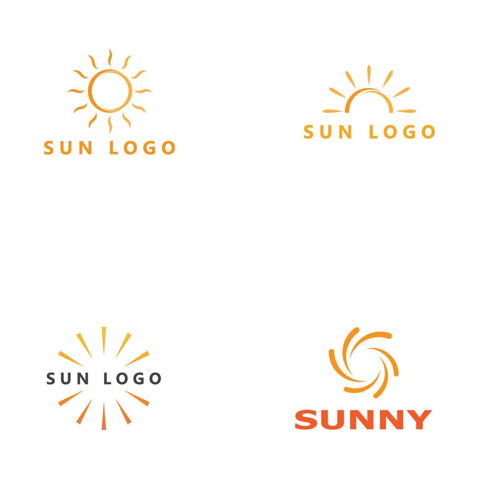 Sunset beach logo  symbol vector illustration design template.