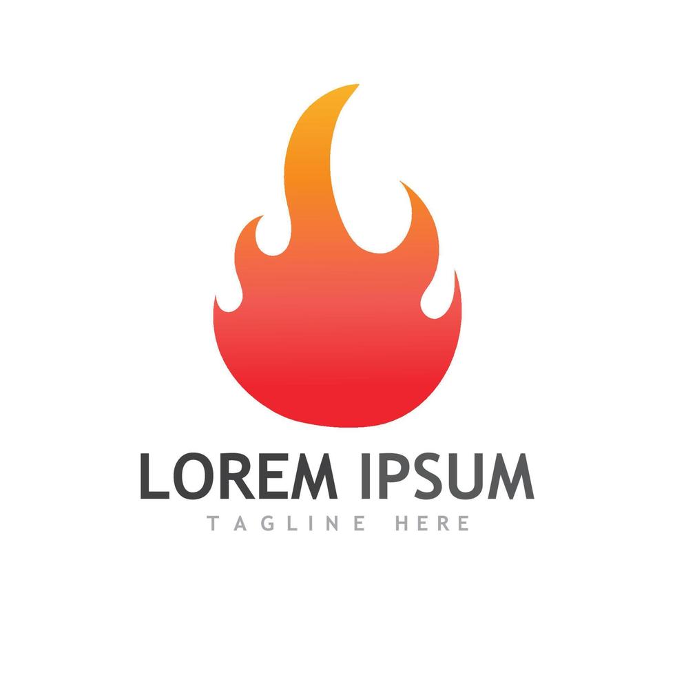 Fire or flame logo, fireball logo, and embers. Using a vector design concept.