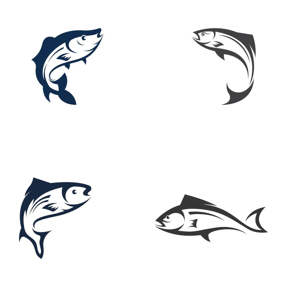 Fish logo template vector