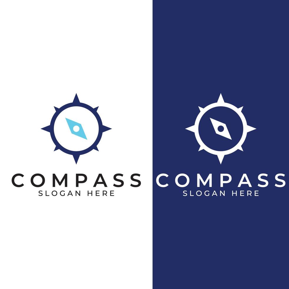 Compass logo, directional guide or pandom. Compass logo icon vector illustration template.