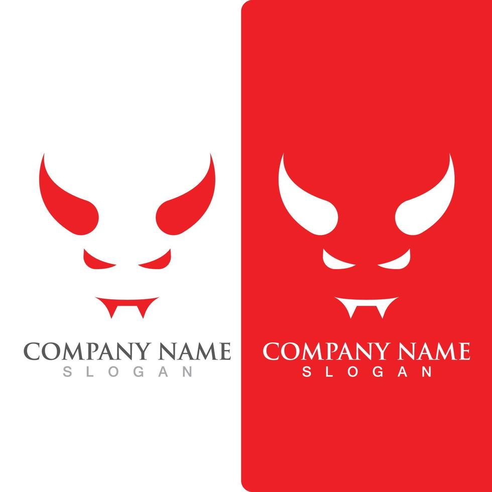 Devil horn logo Vector icon