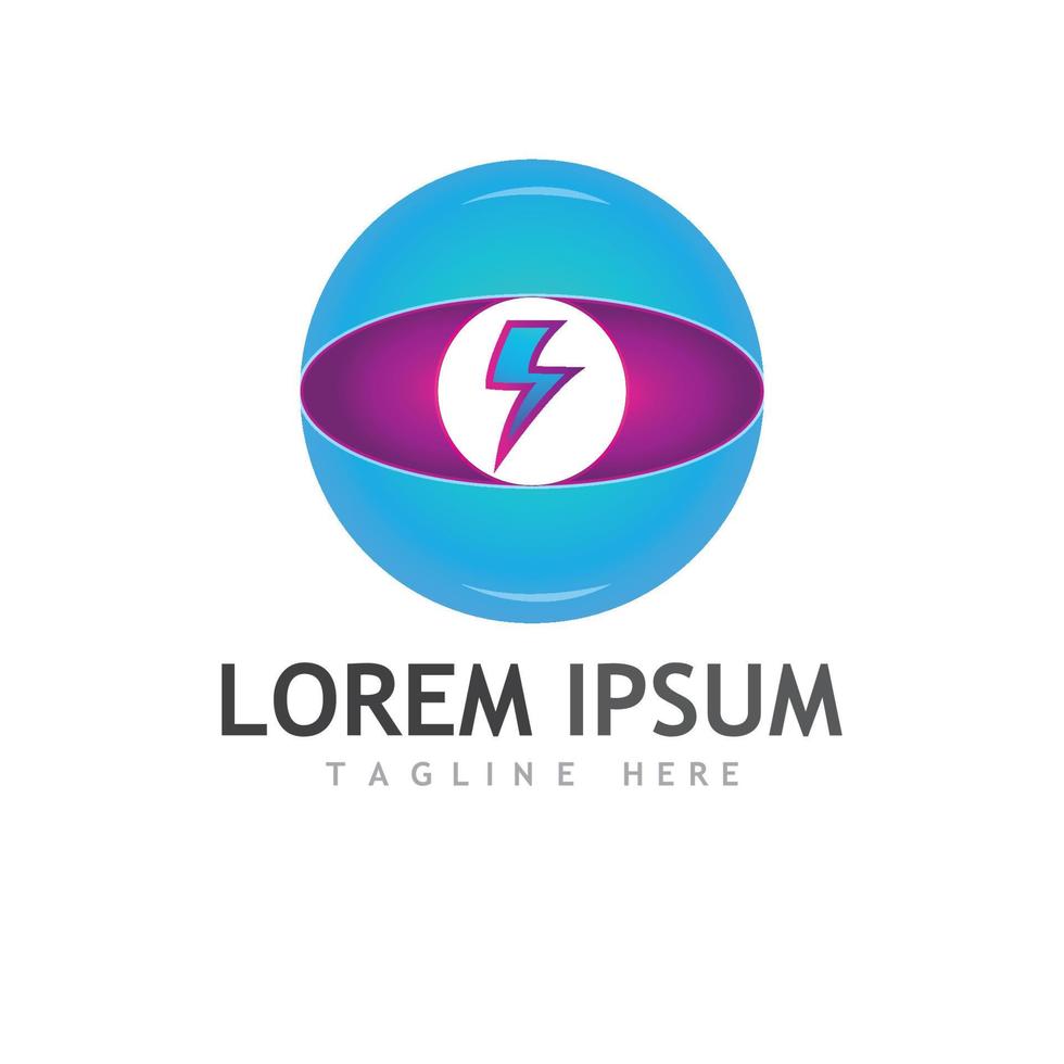 electric lightning logo, using modern vector design concept.