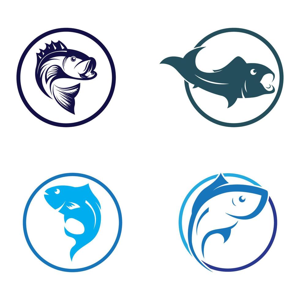 Fish abstract icon design logo template,Creative vector symbol of fishing club or online shop.