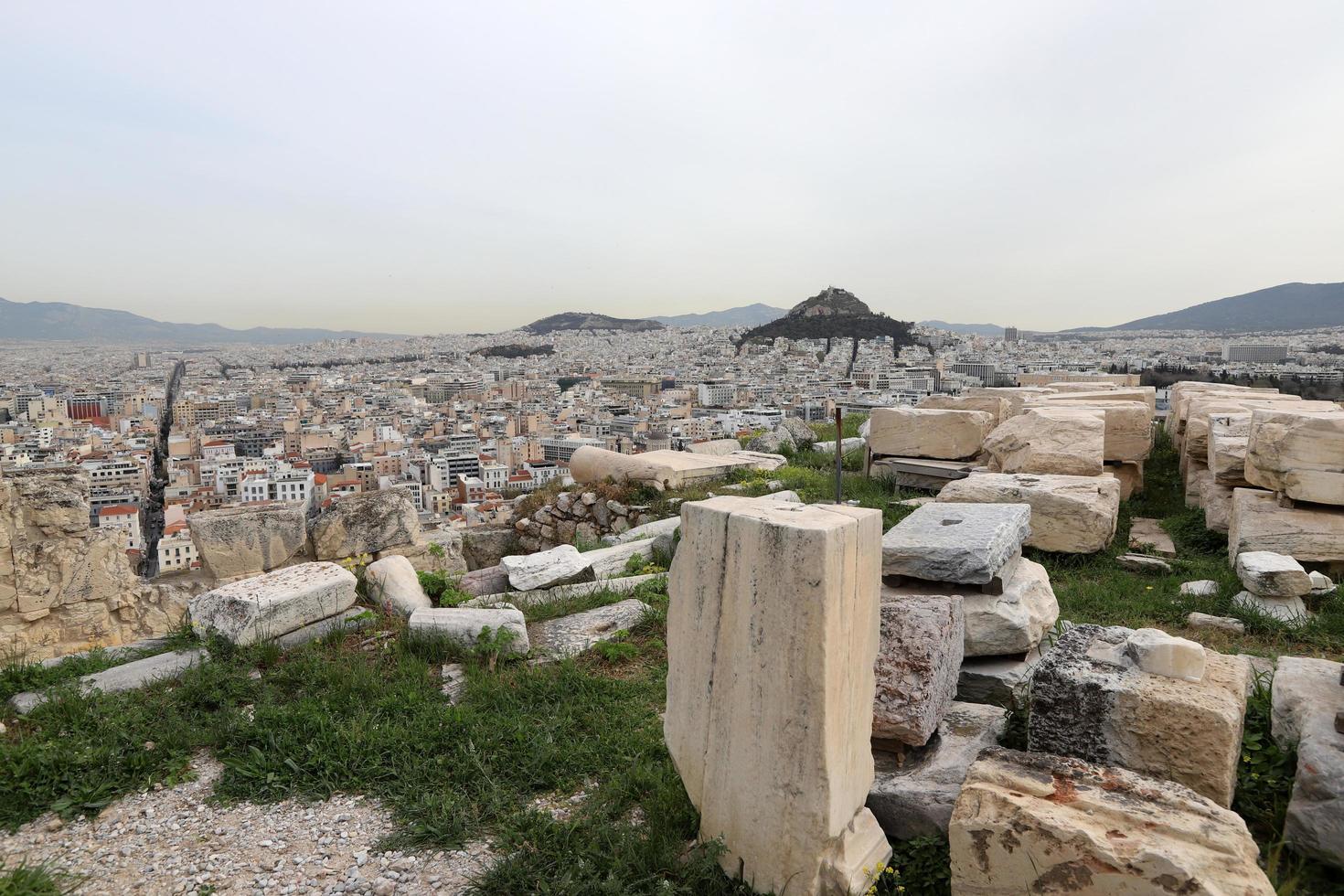 April 4, 2022 . The Acropolis in the city of Athens is an outstanding monument of architectural art. photo