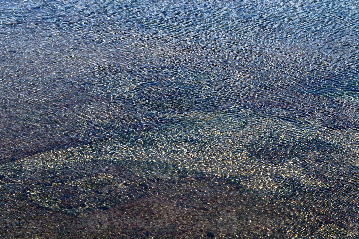 The color of sea water in shallow water. photo